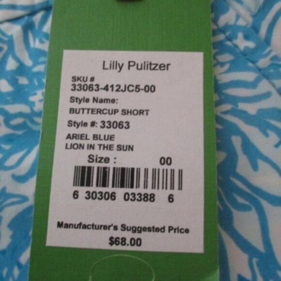Lilly Pulitzer Buttercup Shorts Lion in the Sun  Size 00 NWT - Picture 6 of 7